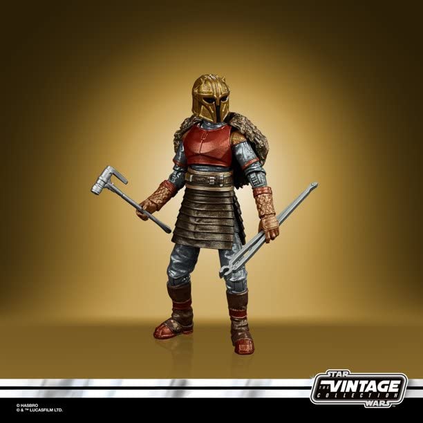 Star Wars Vintage Collection The Mandalorian Carbonized Collection 3.75" Figures (The Armorer), Metallic - Image 2