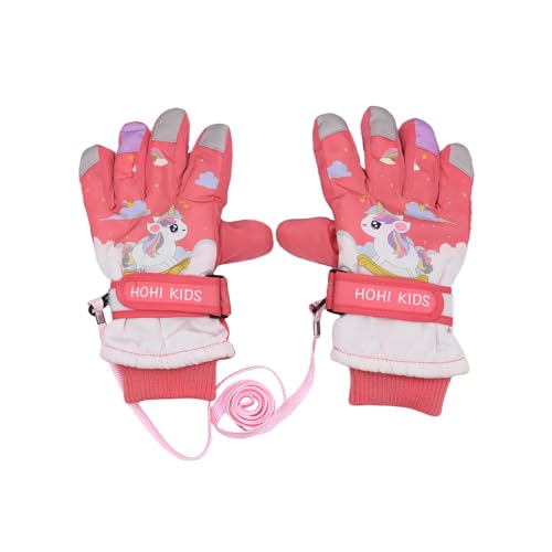 Image of RARITYUS Kids Cute Unicorn Gloves Waterproof Winter Ski Fleece Lined Snow Glove Thermal Warm Mittens for 3-9 Boys Girls