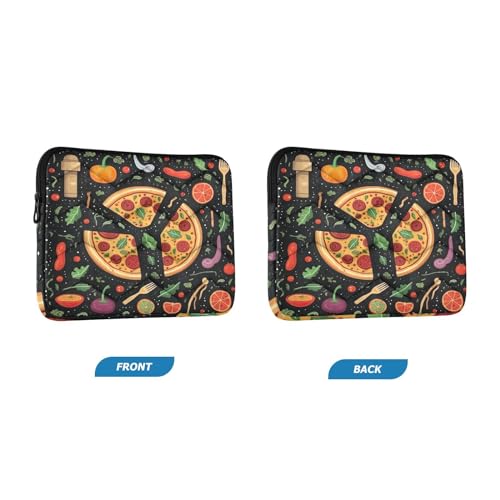 Funda para portátil 13-14 pulgadas con diseño de pizza impermeable miniatura 2