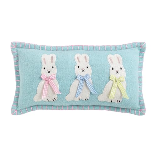 Mud Pie Easter Bunny Felted Mini Pillow