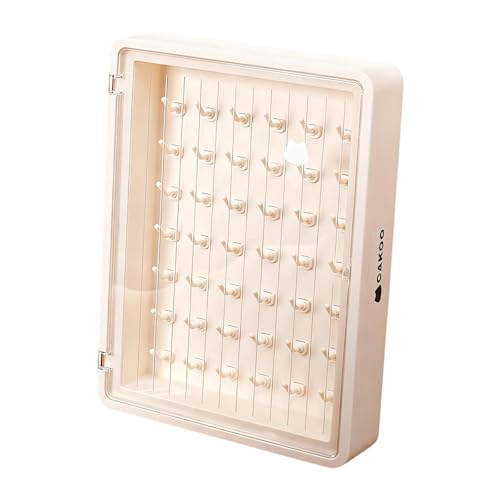 FytStycale パイピングノズル収納容器、取り付け可能、ベーカリー用品、実用的なギフト、42個収納、安定した壁取り付け, 白