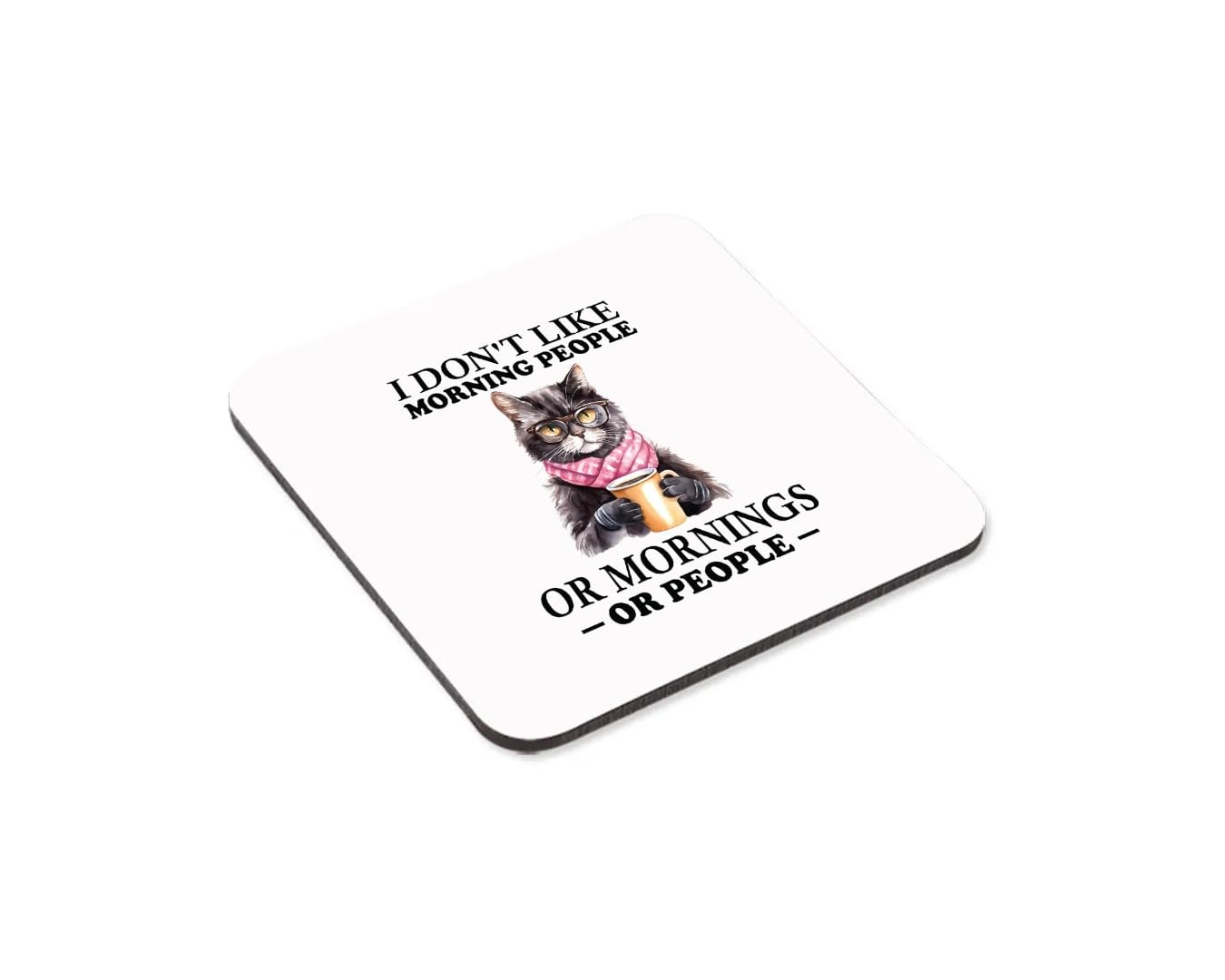Shamsco I Dont Like Morning People Funny Sarcastic Novelty Coffee Tea Cup Ceramic Mug And Coaster Gift Set