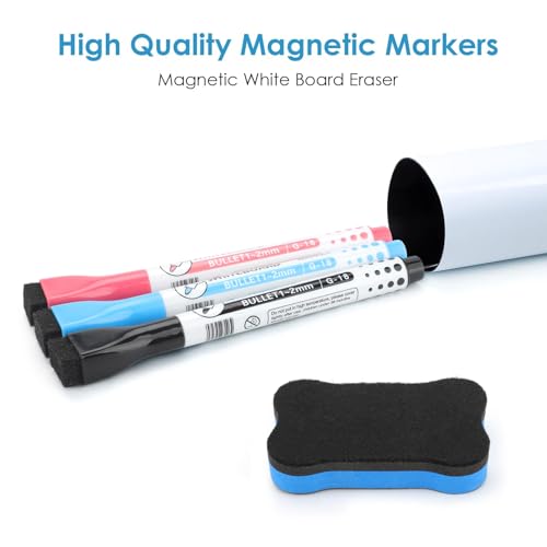 maxgear small magnetic dry erase board sheet for refrigerator fridge whiteboard for kitchen 1234x834 white board organizer and planner with stain resistant technology include 1 eraser 3 markers