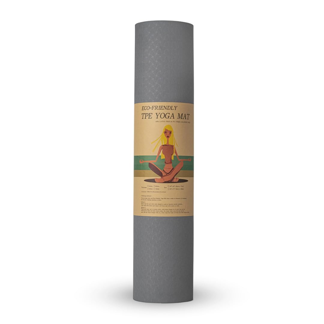 GOAT Yoga Mat for Women and Men with Cover TPE Material Extra Thick Exercise Yoga Mat for Men for Workout Extra Thick Yoga and Exercise Mat with Carrying Strap, (Thickness 4MM, GREY) (B0CT8VL9JB) Amazon Price History, Amazon Price Tracker