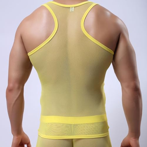 Camiseta sin mangas de malla para hombre contra el sudor en entrenamiento 2