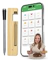 Grill Sync Wireless Meat Thermometer for Grilling, Smoking, Bluetooth Cooking with Dual Sensor Probe, Smart App Control for Grill, Smoker, Oven, Air Fryer, Waterproof Probe, USB-C Charging Case