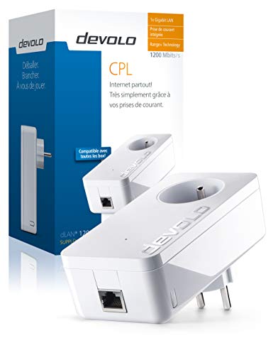 Devolo DLAN 1200 + 9370 (Ethernet RJ45, 128 Bit AES)