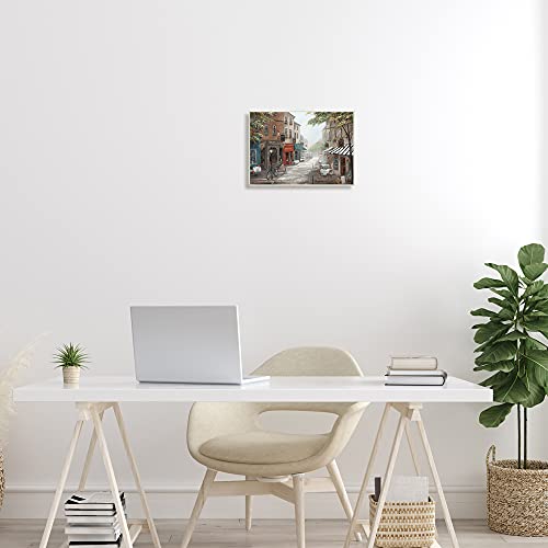 Image of 'Classic European Urban Street Vintage Bistro'| Wall Plaque Art | Stupell Industries | 15 x 10 Inches, Easy to Hang and Sturdy, Made in USA, by Ruane Manning