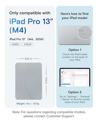 MOFT Dynamic Folio Case for iPad Pro 13 Cement x Sapphire & Phone Tripod Stand, MagSafe Wallet Tripod Stand, NFC-Supported Phone Wallet Peach Pink