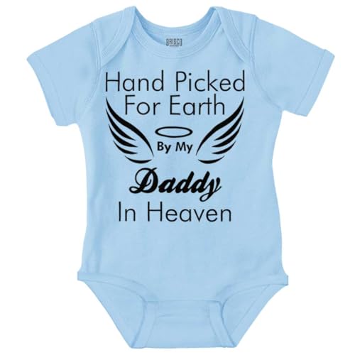 Image of Brisco Brands Father Hand Picked By Daddy in Heaven Baby Romper Boys or Girls