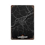 SDAEWUBB Landshut DE-Karte, dekoratives Poster, 