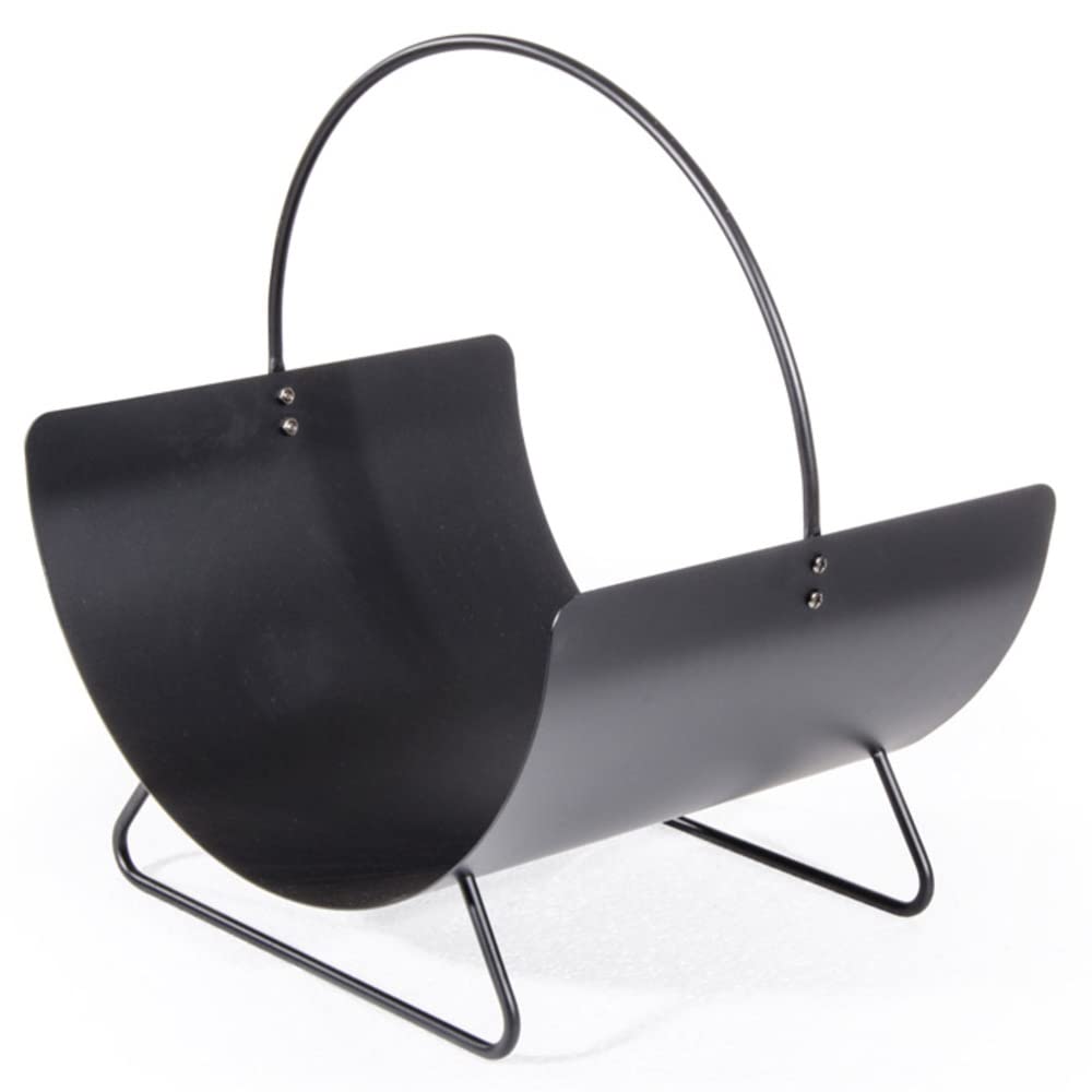 VERDELOOK | Portalegna in Metallo Verniciato per Camino 38x46x51 cm, Arredo Decoro Caminetto, Portalegna Moderno