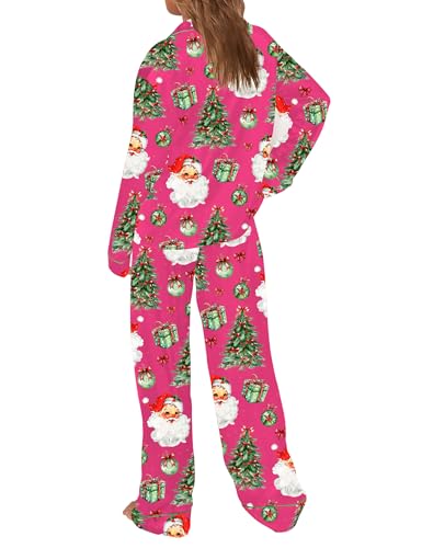 Image of SHESHOW Satin Pajamas for Women Set Long Sleeve Button Down Sleepwear 2 Piece Nightwear Women Pjs Sets Size XS-XXL