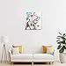 Custom Beautiful Modern Art Abstract Painting Elephants And Flowers Canvas Print 16