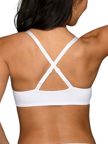 Vanity Fair Women's Front Closure Bra with No-Poke Underwire (34B-44DDD),Average Figure - White,38C