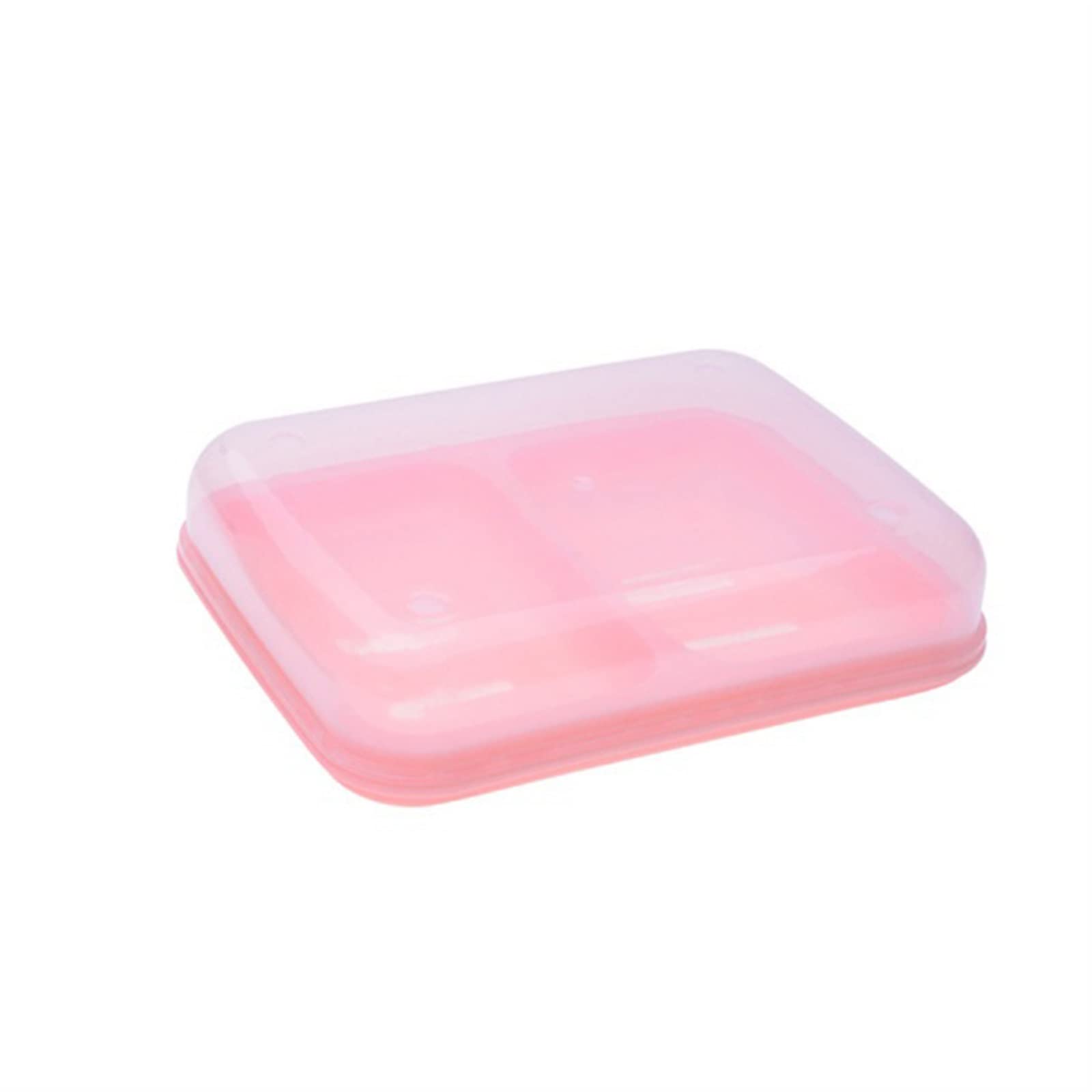 JINGYAN Soap Dishes Two-position Double-body Soap Dish With Lid Double-compartment Draining Plastic