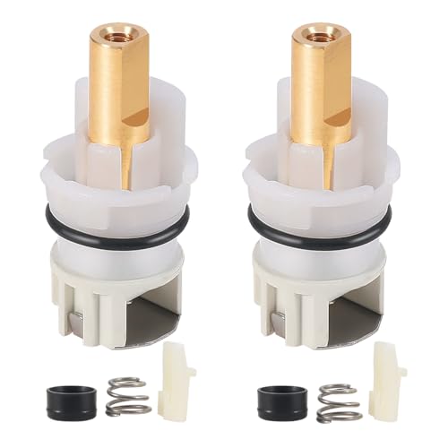RP25513 Faucet Stem Assembly Compatible with Delta Two Handle Faucet Repair Kit with RP4993 Rubber Seat and Spring, Replacement Stems Cartridges for Delta Bathtub Shower Sink Bathroom Faucet, 2-PACK