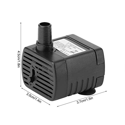 Water Pump Cable, 5V Usb Durable Indoor Miniature Fountain Water Pump, 150L/H Abs Black Mini Submersible Water Pump Accessory For Hydroponics Pond Fish Tanks Aquarium Pet Fountain #TOP4