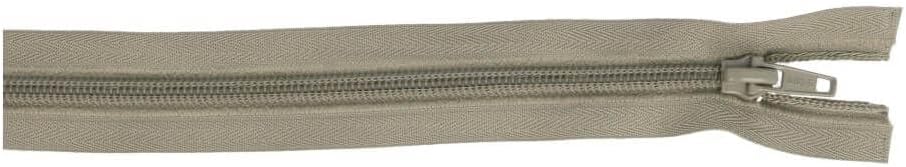 Prym Zipper, Zip Fastener for Knitwear S 9 separable plastic 65 cm Col.004 grey