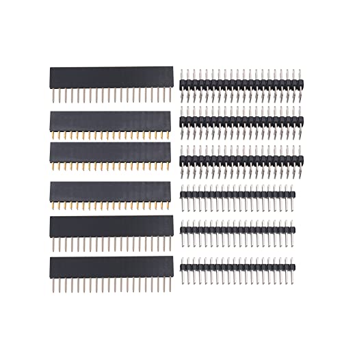Celabie 12PCS Kit de Encabezado GPIo de 40 20X2 Enchufe de Encabezado GPIo de áNgulo Recto para Zero / 4B / 3B + / 3B / 3a +