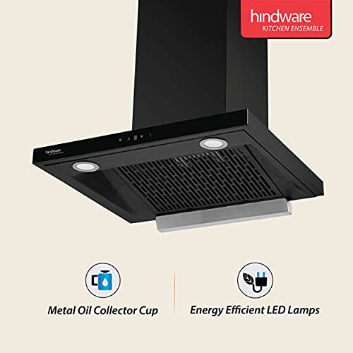 Image of Hindware Smart Appliances Alexio Autoclean 60cm 1200 m /hr (Black), Motion sensor technology,Max Suction of 1200 m /hr & Filterless Technology