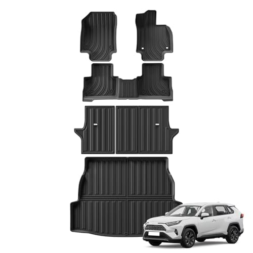 �J�[�S�}�b�g �ɓK������ RAV4 2019-2024 2025 �E�n���h���ԗp�t���A�}�b�g �J�[�S���C�i�[ �g�����N�p�b�h �ɓK������ TPE 3D �t�b�g�}�b�g �A�N�Z�T���[�E�n���h�� ���Q�b�W���[���}�b�g(RHD 6P)