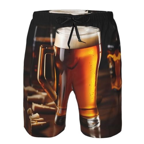 Beer Print Stylish Beach Shorts Swim Trunks Lightweight Breathable Summer Outdoor Activities4