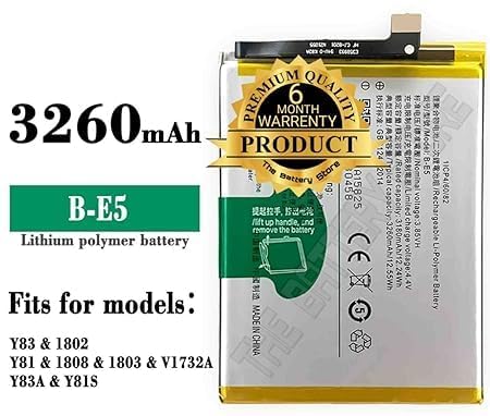 Image of Original B-E5 Battery for Vivo Y81 /Y83 / 1802 /1808 / V1732A / Y83A / Y81S Battery with 6 Month Warranty *** (G00157)