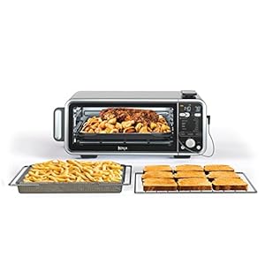 Ninja, Toaster Oven, Air Fryer, Thermometer, Toaster Oven Air Fryer Combo, Stainless Steel, Quick meals, Fries, Frozen Food, Air Fry, Dehydrate, Reheat, 13-in-1, Less Oil, Flip Away Oven, Foodi, SP351