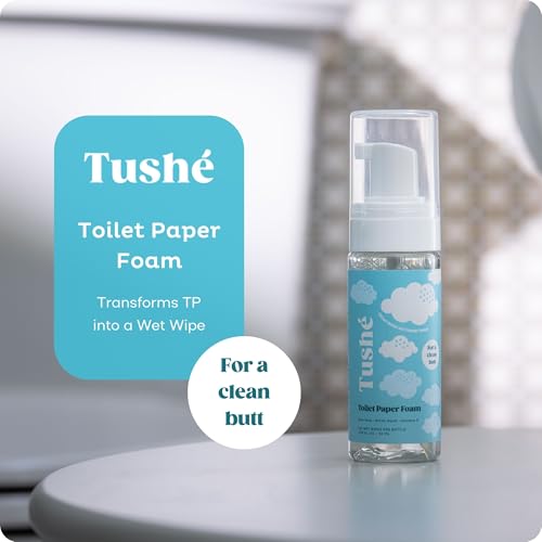 Image of TUSHE Toilet Paper Foam (2-Pack) - Flushable Wet Wipe Alternative for Sensitive Skin - Unscented, Septic Safe - Aloe Vera, Witch Hazel & Vitamin E - 100ml (3.38 fl oz)