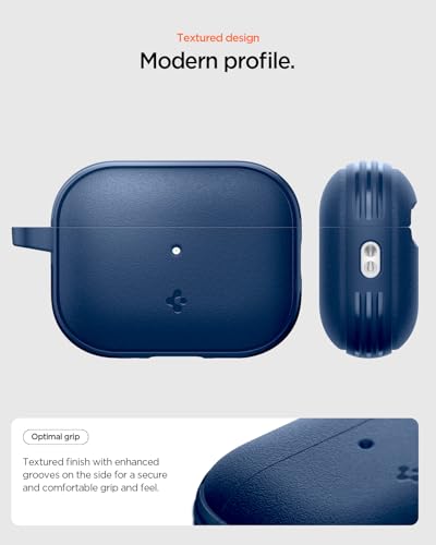 Image of Spigen for AirPods Pro 3 Case, Carabiner Included, Shock-Proof, Light & Compact Cover, (Spigen Vault) - Navy Blue