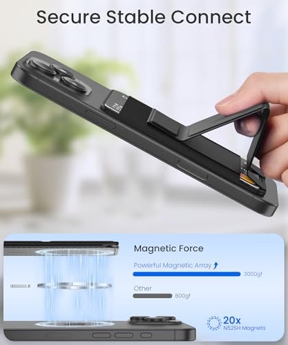 Tarjetero magnético con bloqueo RFID y soporte para iPhone 17 a 12 GONEZ 5