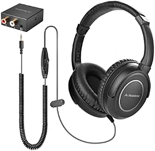 Avantree Easy-to-Use Wired TV Headphones, Extra Long Cable, Support All TV, Digital or AUX, Charge-Free, Pairing-Free - HF2039