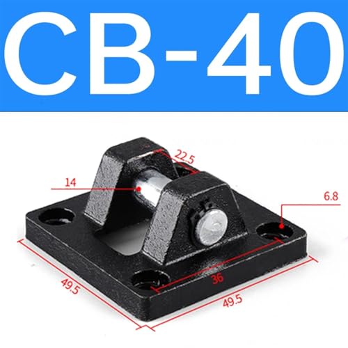 Support double oreille CB40 acier robuste pour vérin standard - 3