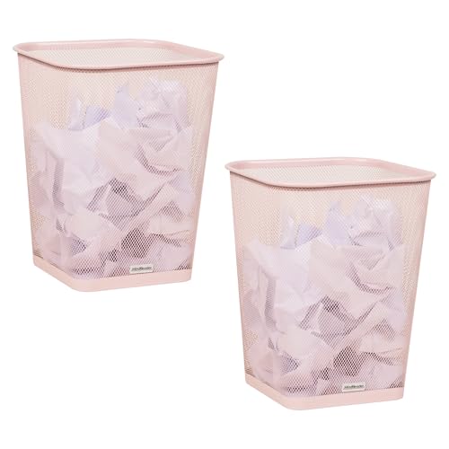 Mind Reader Mesh Trash Can, Square Wastebasket for Office or