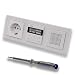 Produktbild Gira Unterputz IP Internetradio 232003 + Bluetooth KomplettSet + Lautsprecher + Steckdose - E2 reinweiß glänzend im 3fach Rahmen Gira 021329 inkl. EBROM Phasenprüfer zur Montage der Geräte