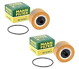 Pair Set of 2 Engine Oil Filters Mann HU10002Z For Smart Fortwo 16-18 1.0 0.9 L3