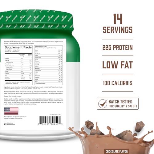 BioSteel Plant-Based Protein Powder, Chocolate, 14 Servings, Vegan Protein Shake Mix with 23g Complete Protein, Dairy Free, Sugar Free - Image 3