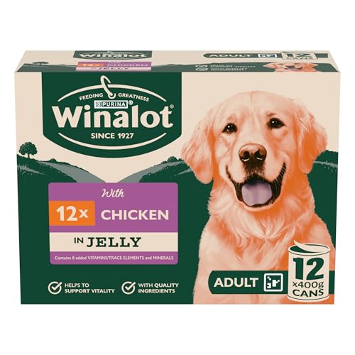 WINALOT Classics Mixed in Jelly Chicken Wet Dog Food Cans 12x400g