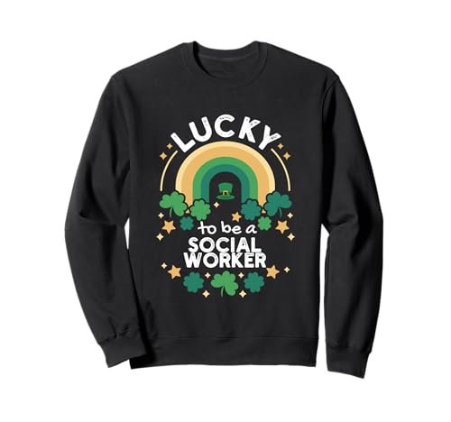 Trabajo de trabajador social afortunado del día de San Patricio Shamrocks Irish Sudadera