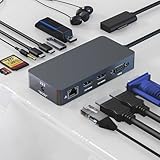 Ethernet stable de 100 Mbps + prise audio/micro de 3,5 mm : le port Ethernet RJ45 de cette station d'accueil assure une connectivité LAN filaire fiable de 10/100 Mbps, parfait pour des téléchargements rapides et des jeux en ligne fluides. La prise combo audio/micro de 3,5 mm offre une qualité sonore de qualité studio pour les réunions Zoom, les appels Microsoft Teams et la lecture multimédia. Le paquet comprend un adaptateur d'alimentation de 65 W pour une charge continue de surface. Que ce soit pour le travail ou le divertissement, cette station d'accueil Surface Pro 10 améliore votre expérience globale avec des performances fluides.