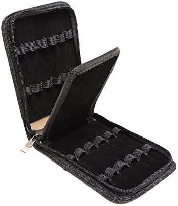 Fountain Roller Ball Pen Case Holder PU Leather Bag for 12 Pens Color Beige