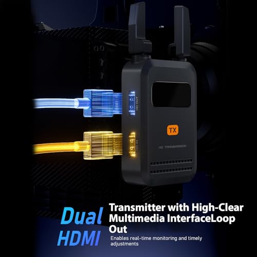 Transmisor y receptor de video inalámbrico Zunate, sistema portátil de transmisión de video 1080P 60fps, baja latencia, alcance de 200M, frecuencia de 5GHz para streaming en vivo, conferencias y eventos miniatura 7