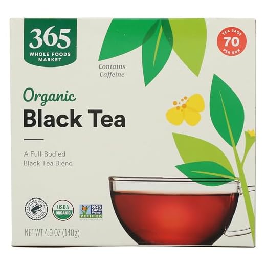 365 by Whole Foods Market, Organic Black Tea - Contains Caffeine (70 Tea Bags), 4.9 Ounce