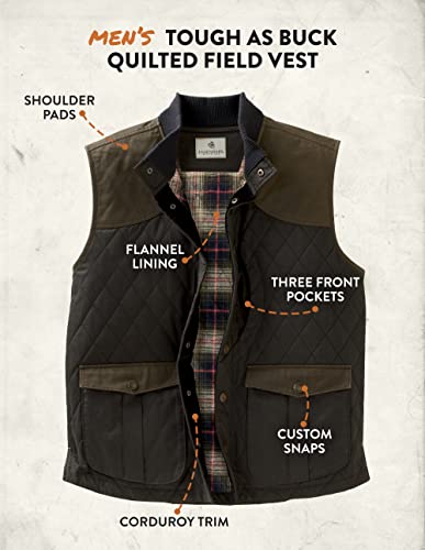 Legendary Whitetails Men's Tall Size Tough As Buck Quilted Field Vest, Tarmac, X-Large Big Tall #TOP5