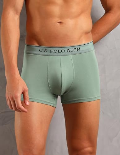 Image of U.S. Polo ASSN. Mens OET17 Solid Breathable Underwear Trunks - Pack of 3