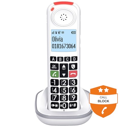 Swissvoice Additional Cordless Handset - Compatible with 2355 and 3355 Big Button Phone for Elderly Systems - Loud Phones for Hard of Hearing