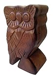 buho africano cuidados Tamaño: altura aprox. 12 cm. Ancho: aprox. 7 cm. Profundidad: aprox. 5 cm. Dado que se trata de productos naturales y artesanales, hay variaciones en forma, color, tamaño, grano y peso.
