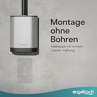 Engelbach® Toilettenbürste Silikon mit Edelstahl Griff & Halter, Silber – Ansicht 4