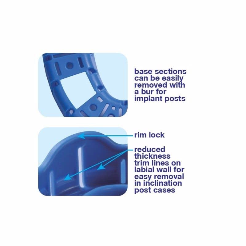 InstruDent EiTi Dental Implant Impression Trays β Pack of 10 | Autoclavable Stainless Steel | Removable Segment for Customization | Smooth Edges for Patient Comfort 3